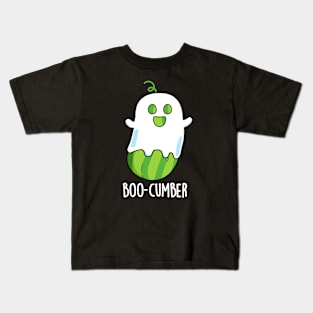 Boo-cumber Funny Ghost Cucumber Pun Kids T-Shirt